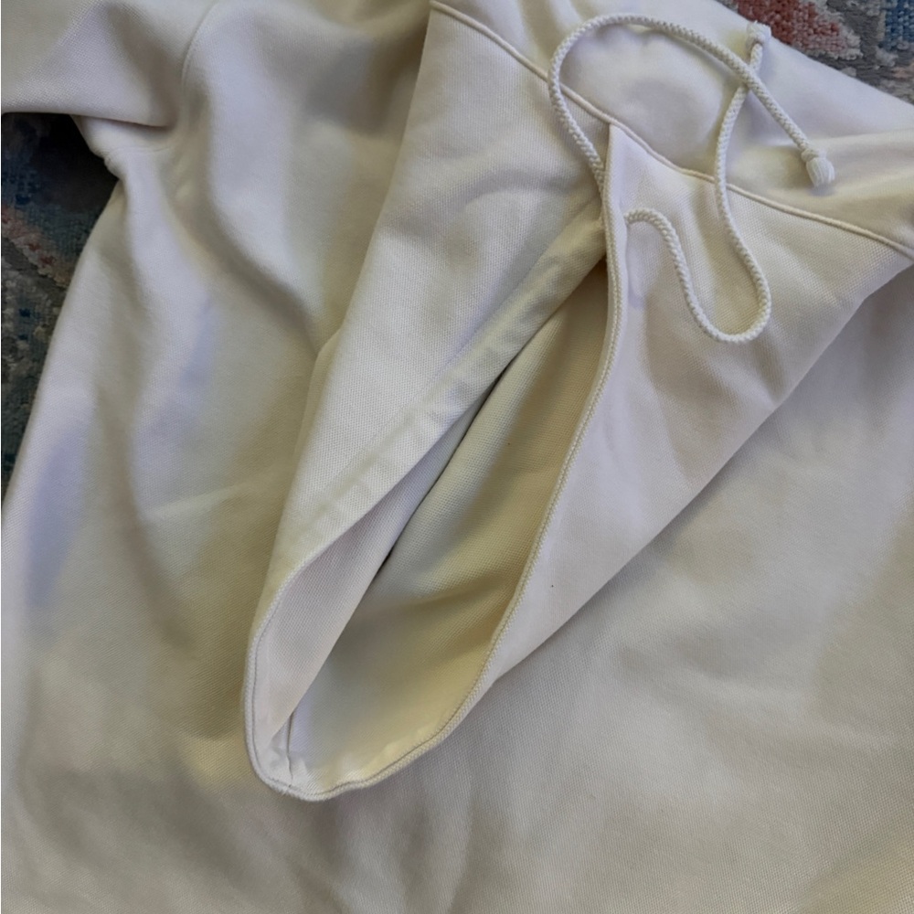 IVY PARK adidas Cream Hoodie with Burgundy Shoulder Stripes Size Small - Picture 5 of 5